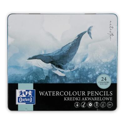 Комплект 24 цветни молива в метална кутия, Herlitz, Oxford, Watercolour