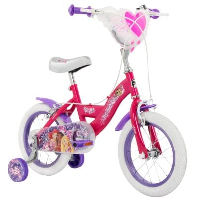 Велосипед с помощни колела, Huffy, Disney Princess, 14 инча, Розов