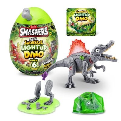 Фигурка изненада в яйце, Smashers, Dino Jurassic Light-Up, Сива