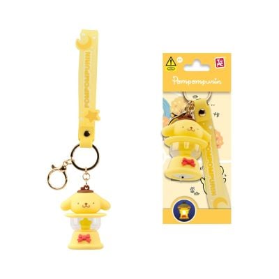 Ключодържател със светлини и каишка, Hello Kitty and Friends, Camping Lamp Series, Pompompurin