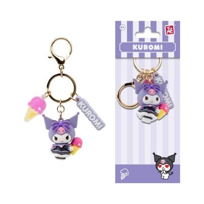 Ключодържател с висулка и каишка, Yume, Hello Kitty and Friends, Tea Party Series, Kuromi