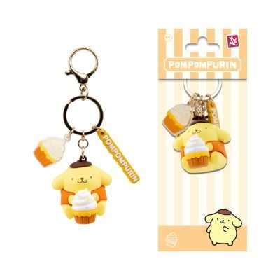 Ключодържател с висулка и каишка, Yume, Hello Kitty and Friends, Tea Party Series, Pompompurin