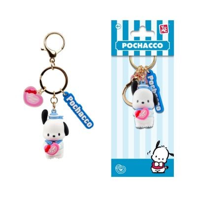 Ключодържател с висулка и каишка, Yume, Hello Kitty and Friends, Tea Party Series, Pocaccho