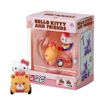 Фигурка с превозно средство, Yume, Hello Kitty and Friends, Zoom Hero S1, Hello Kitty