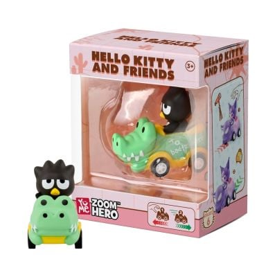 Фигурка с превозно средство, Yume, Hello Kitty and Friends, Zoom Hero S1, Badtz-Maru