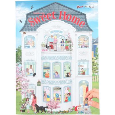 Книжка за оцветяване със стикери, Depesche, Trends Sweet Home
