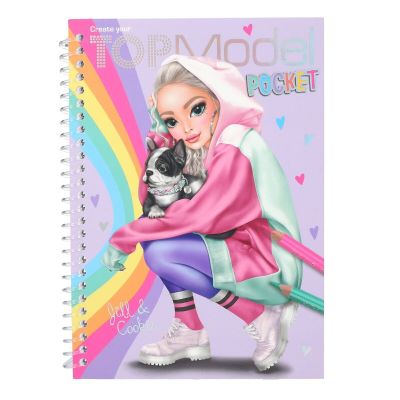Книжка за оцветяване и скици, Depesche, TopModel, Pocket