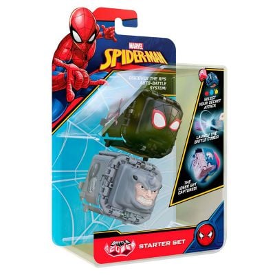 Комплект бойни фигурки Battle Cubes Spiderman, Miles vs Rhino