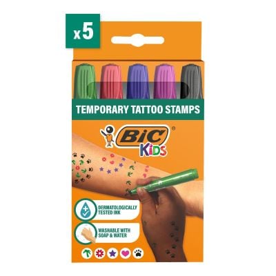 Комплект 5 броя печати за временни татуировки, Bic Kids