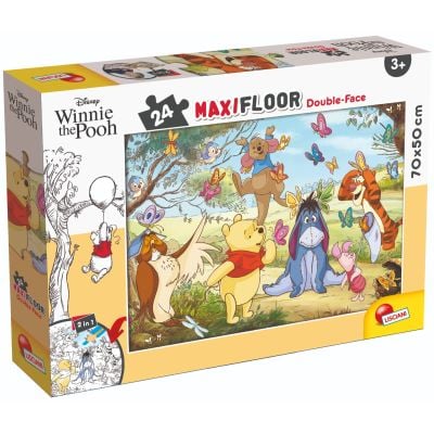 Пъзел за под 2 в 1 Lisciani Disney Winnie The Pooh, Maxi, 24 части