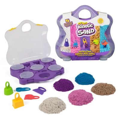 Комплект за игра с пясък и аксесоари, Kinetic Sand, Sensory Case, 6069784