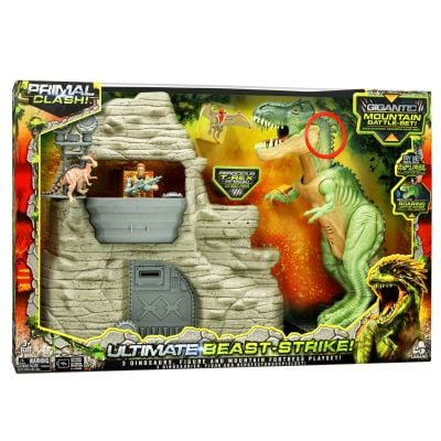Интерактивен комплект за игра с динозавър, Lanard Toys, Primal Clash, Ultimate Beast Strike