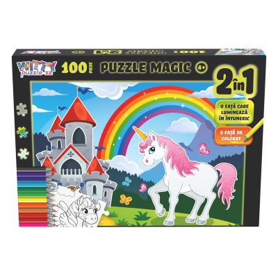 Пъзел Magic 2 в 1, Noriel, Еднорог, 100 части