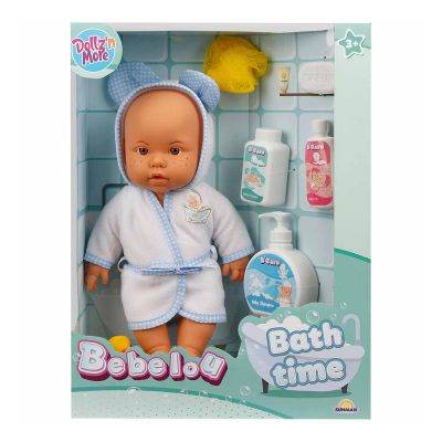 Кукла бебе, Bebelou, Dollzn More, Време за къпане, 35 см, син