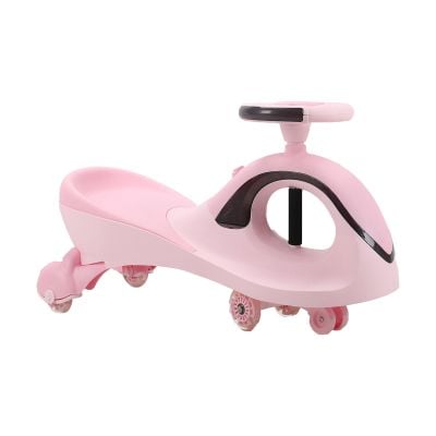 Количка без педали със светлини и звуци Qitong Swing Car, Розова