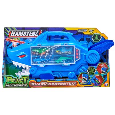 Транспортьор във формата на акула с превозни средства и фигурки, Teamsterz, Shark Destroyer