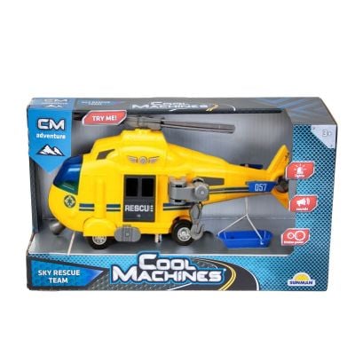 Хеликоптер за интервенция със светлини и звуци, Cool Machines, 1:16, Жълт