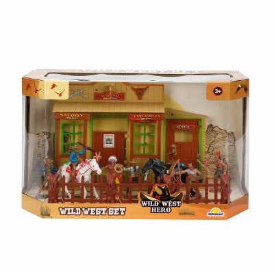 Комплект за игра Cowboy с 8 фигурки, Wild West Hero