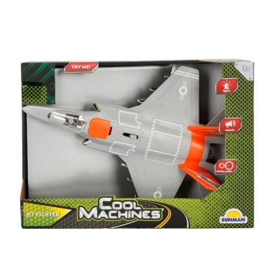 Самолет Jet Fighter със светлини и звуци, Cool Machines, 1:16, Оранжев