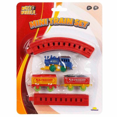 Комплект мини влакче с релси, Maxx Wheels, 11 части
