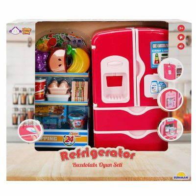 Хладилник с 2 врати и аксесоари, Little Chef, Червен