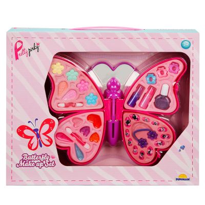 Грим комплект на 4 нива с формата на пеперуда, Pretty Pinky