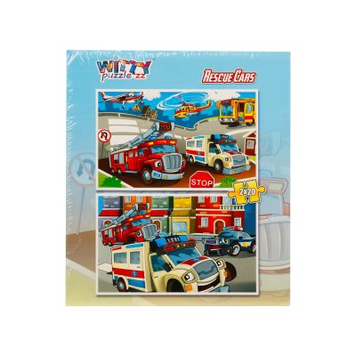 Пъзел Witty Puzzlezz, 2 x 20 части, Спасителни превозни средства