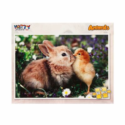 Пъзел Witty Puzzlezz, Животни, 60 части