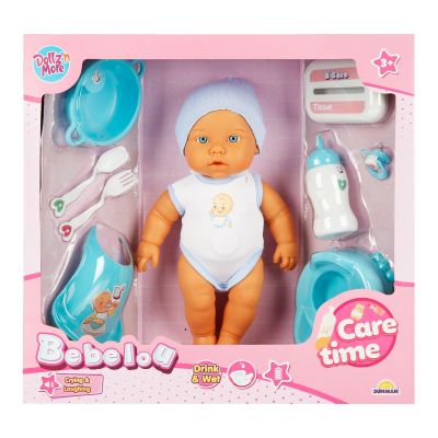 Кукла бебе, Bebelou, Dollz n More, Грижи се за мен, 32 см, Синя