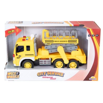 Камион с механична стълба, Maxx Wheels, 1:16