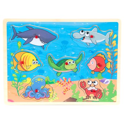 Дървен пъзел, Морски животни, 7 части