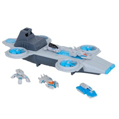 Комплект космическа база с 5 превозни средства, Hero Combat, Space Union