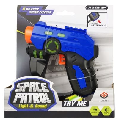 Играчка пистолет със светлини и звуци, Space Patrol, Син