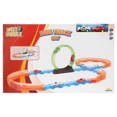Комплект състезателна писта с 2 колички, Maxx Wheels, Loop