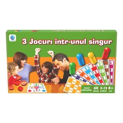 Комплект настолни игри Smile Games, 3 в 1