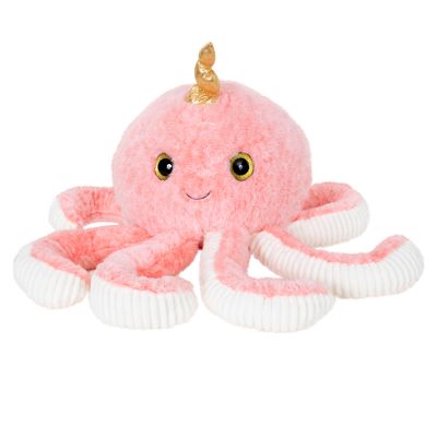 Плюшена играчка, Puffy Friends, Октопод, Розов, 45 см