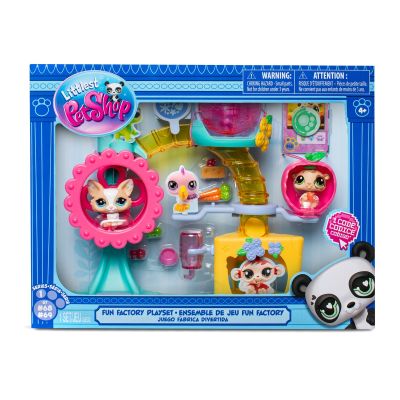 Комплект за игра с 2 животинчета, Littlest Pet Shop, Въртележка