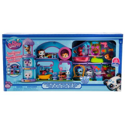 Комплект от 4 фигурки и 20 аксесоара, Littlest Pet Shop, Deluxe Playset
