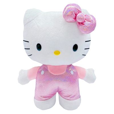 Плюшена играчка, Hello Kitty в гащеризон, розова, 30 см