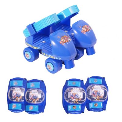 Комплект ролкови кънки със защитни протектори, Rising Sports, Paw Patrol, Размер 25-31, Сини