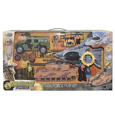 Комплект военни превозни средства с фигурки, Hero Combat, 26 части