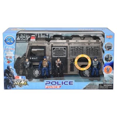 Комплект превозно средство SWAT с 4 фигурки, Hero Combat, Police Force