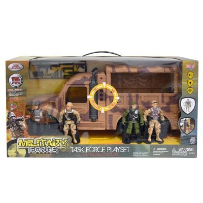 Военно превозно средство и 4 фигурки, Hero Combat, Камион, 15 части