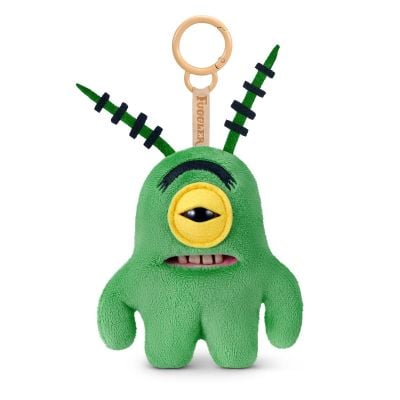 Мини плюшен ключодържател, Fuggler, SpongeBob, Sheldon Plankton, S1, 12 см