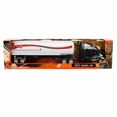 Метален камион с резервоар, New Ray, Peterbilt 387, 1:43