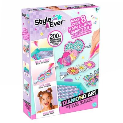 Комплект за създаване на 8 фиби за коса, Style 4 Ever, Diamond Art
