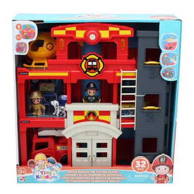 Комплект за игра, Tiny Kiddom, Пожарна служба, 32 части
