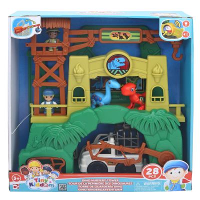 Комплект за игра, Tiny Kiddom, Dino Nursery Tower, 28 части