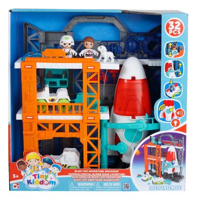Комплект за игра, Tiny Kiddom, Blast off Adventure Spaceship, 32 части