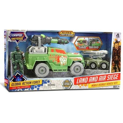 Комплект военни, сухопътно и въздушно превозни средства, Lanard Toys, The Corps Universe